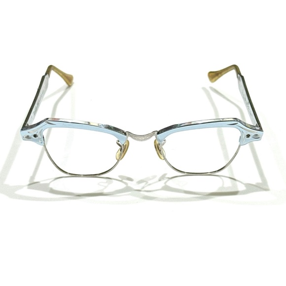 SALE ! Vintage 1960s Baush & Lomb Aluminum Eyeglass frames * Pristine Condition - Picture 1 of 6